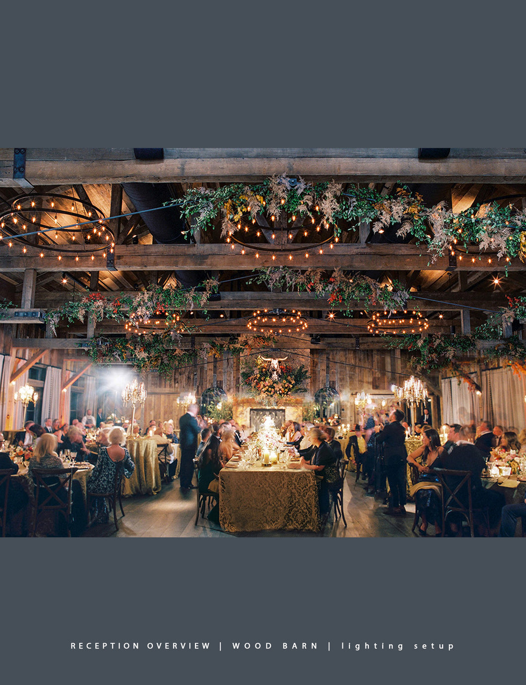 Illuminate Series Lighting Template - Reception Overview | Wood Barn