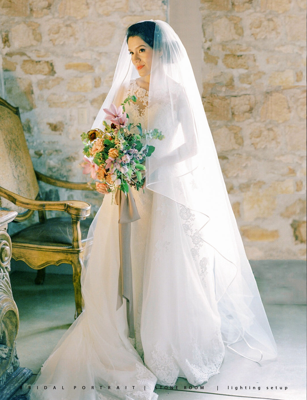 Illuminate Series Lighting Template - Bridal Portrait | Stone Room